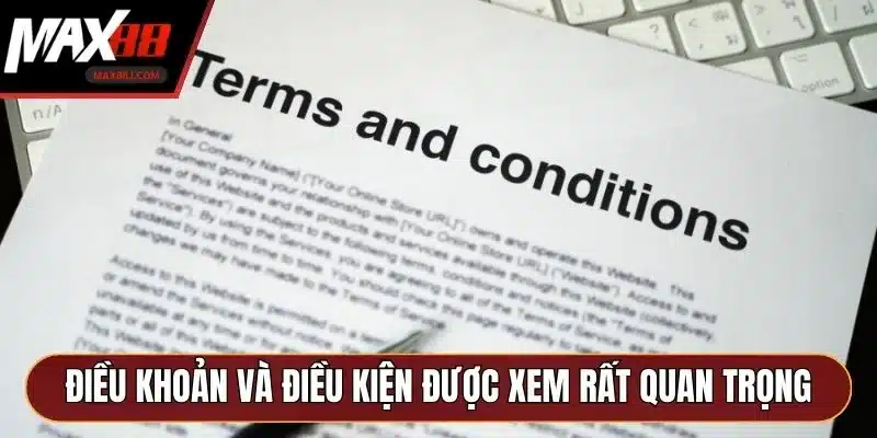 Điều khoản và điều kiện được xem rất quan trọng